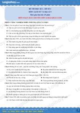 Đề thi học kì 2 Lịch sử và Địa lí 9 - Đề số 1